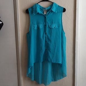 🔥SALE🔥TEAL BLUE Eyelash couture top size XL